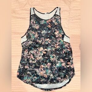 Size 4 Lululemon Tank Top, Slightly Worn, Black/ Multicolored